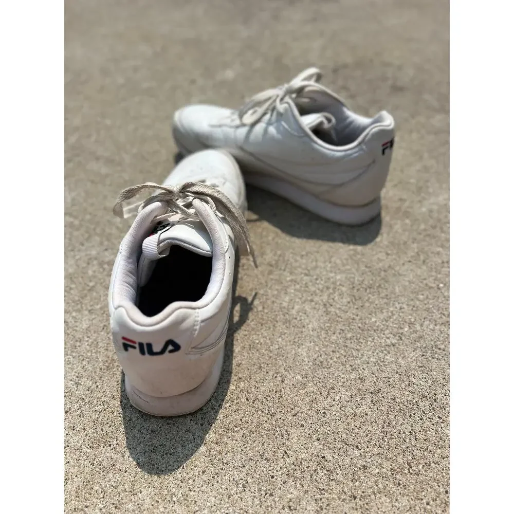 Fila Shoes Women Size 9.5 White Orbit Jogger Low‎ Sneakers Lace Up 5RM0160-125